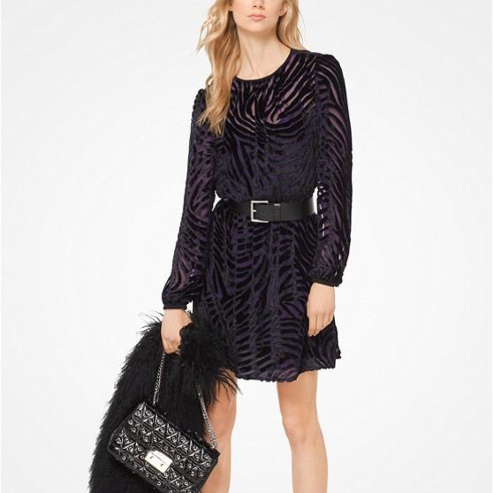 Michael Kors - Tiger Velvet Jacquard Dress